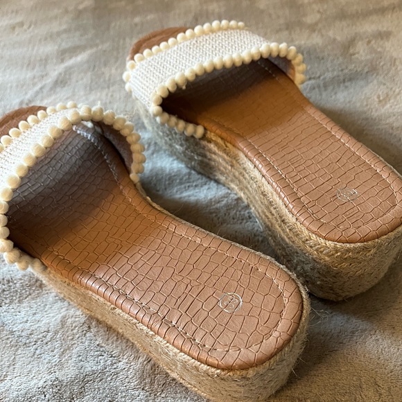 Cream Wedge Heels - Picture 3 of 3